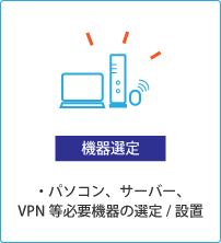 【機器選定】パソコン・サーバー、VPN等、必要機器の選定・設置